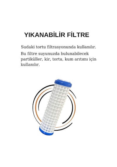 Daire Bina Sayaç Girişi 2 Aşamalı Su Arıtma Sistemi Filtre Seti