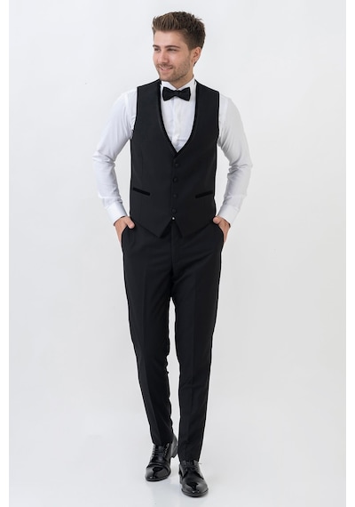 White Stone Guadalajara D114 Slim Fit Damatlık Takım Elbise Siyah - 60 Siyah