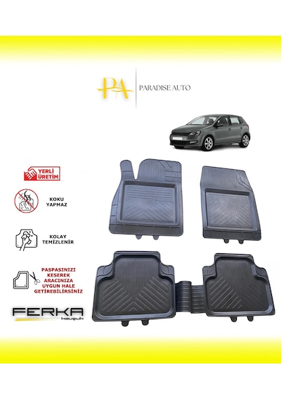 Volkswagen Polo 5 2009-2017 Uyarlanabilir Universal Havuzlu Paspas