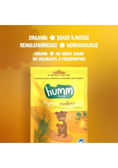 Organik Ballı Ve Kinoalı Kurabiye - 3 Adet 165 G