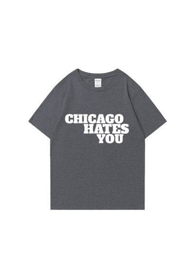 Flood Of Style Şef Keef Chicago Sen Hates Aynı Stil T-shirt Erkek Kadın Rap Moda Hip Hop Büyük Boy Stre Gri