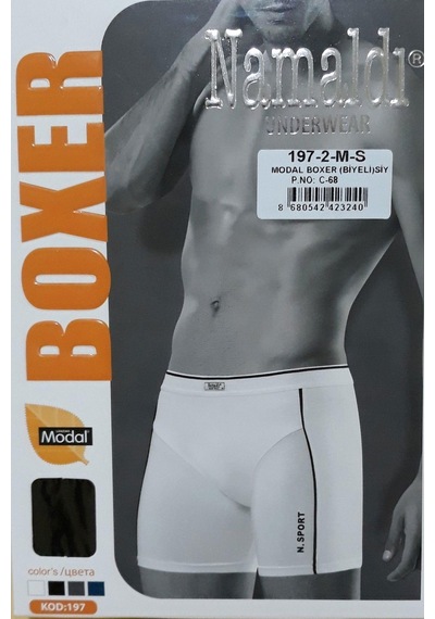 Namaldı Erkek Modal Likralı Biyeli Boxer 197 - 6 Adet 001 Namaldı Erkek Modal Likralı Biyeli Boxer 197 - 6 Adet 001