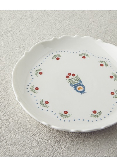 English Home Retro Realm New Bone China Pasta Tabağı 18 Cm Beyaz - Turuncu