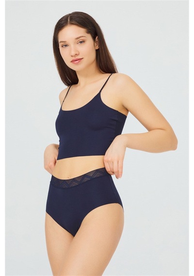 Cottonhill Basic Yüksek Bel Lazer Kesim Bikini Külot 7'li Paket - 2 Model2