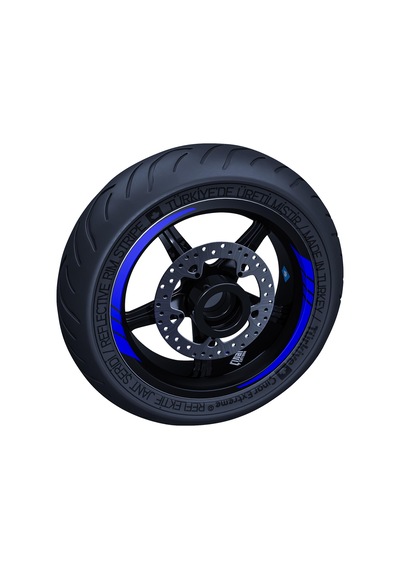 Reflektif Mavi Moto GP İç Jant Şeridi Sticker Çınar Extreme