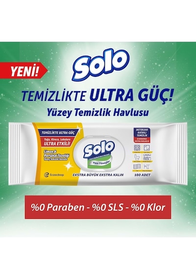 Yüzey Temizlik Havlusu - Mendili 100 Yaprak Limon & Portakal Tazeliği 3 Lü Set 300 Yaprak Diğer