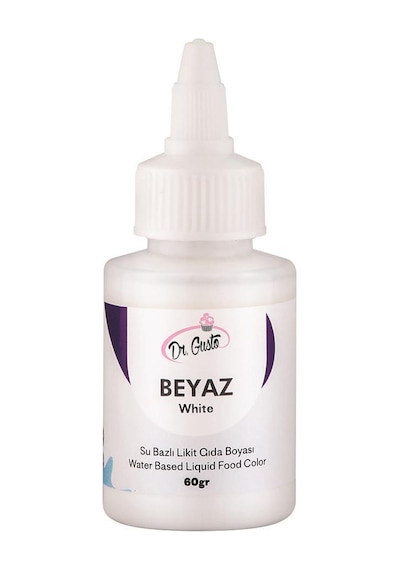 Dr.gusto 60gr - Beyaz Su Bazlı Sıvı Gıda Boyası