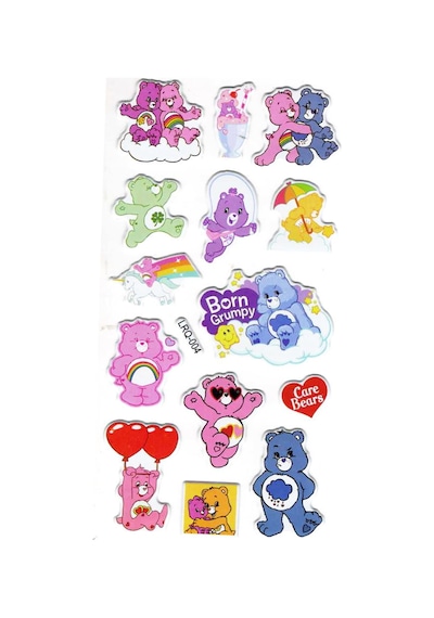 Sticker Kabartmalı Stiker Çıkartma Etiket Lrq004 -18x9 Cm- Arkadaş Ayılar Çok Renkli