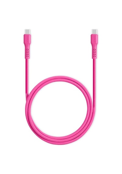 Usb-c - Usb-c 120cm 60w Pd/qc Hızlı Şarj/data Kablosu Neon 2dk59n Neon Pembe