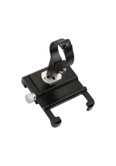 Gub Pro 7 Alüminyum Cnc Bisiklet Ve Motosiklet Telefon Tutucu Silikon Ağ Destekli, 31.8mm Gidon Uyumlu Siyah