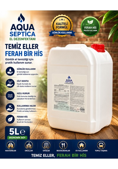 Aqua Dezenfektan 5 Litre Profesyonel Hijyen Ve Yüzey Bakım Ürünü