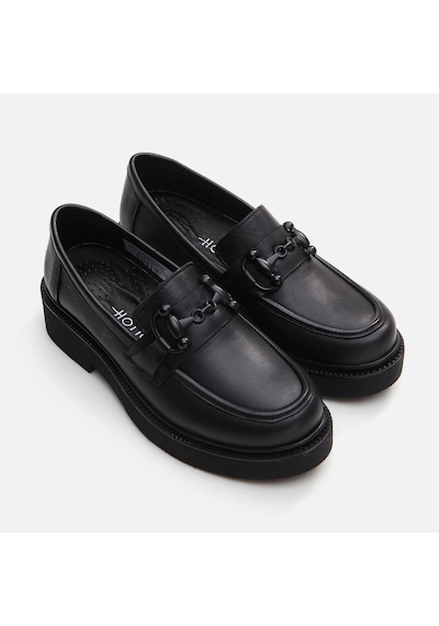 Hotiç Hakiki Deri Siyah Kadın Loafer 01ayh294710a100 Siyah
