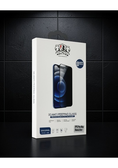 İphone 14 Pro Max - Bilvis Hayalet Cam Ekran Koruyucu - Siyah