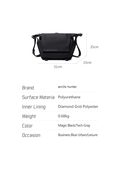 Arctic Hunter K00152 Siyah Kol Çantası Diğer