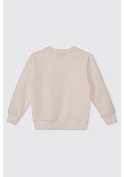 Panço Erkek Çocuk Baskılı Ekru Sweatshirt 2621bk08030 Krem