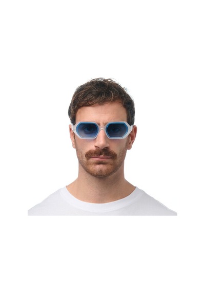 Okkia Andrea Altıgen Unisex Güneş Gözlüğübeyaz / Lens : Mavi Beyaz