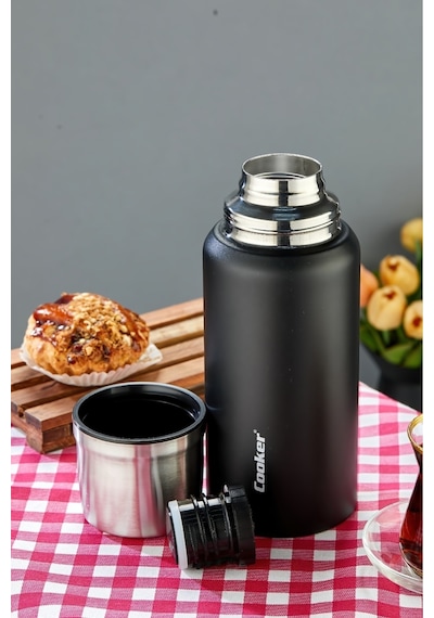 Cooker Campmate 750 Ml Paslanmaz Çelik Termos Ckr2106 Siyah