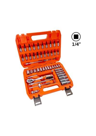 6388 Lokma Ve Lokmalı Bits Uç Takımı 1/4" - 53 Parça 72 Diş Cırcırlı