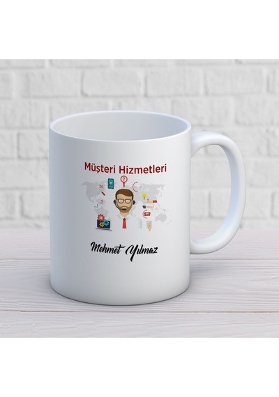 Kişiye Özel Müşteri Hizmetleri Kupa Bardak Çok Renkli
