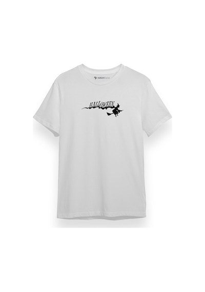 Halloween Witch Beyaz Kısa Kol Erkek Tshirt 001