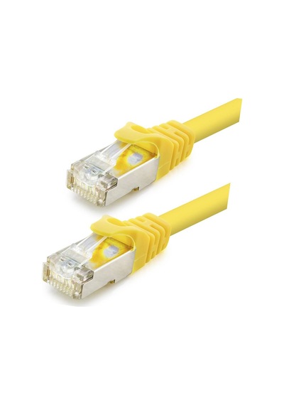Cat7 Ethernet Patch Kablosu 10 Gbps 600 Mhz 30 Cm - Sarı Hdx5101 Evimdeyokyok