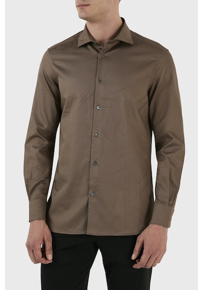 Emporio Armani Erkek Gömlek 3R1C86 1NVYZ 0440 TOPRAK Kahverengi