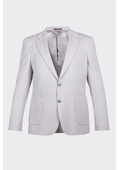 Gri Casual Slim Fit Bi-stretch Ceket Gri