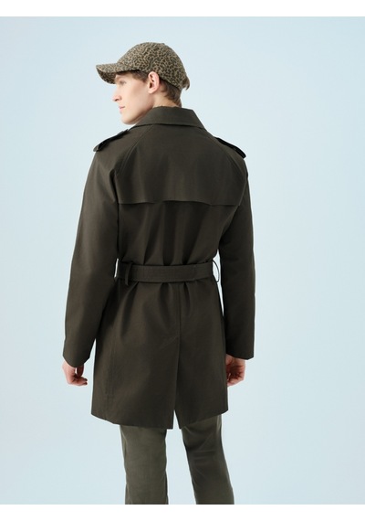 Regular Fit Erkek Trenchcoat Haki