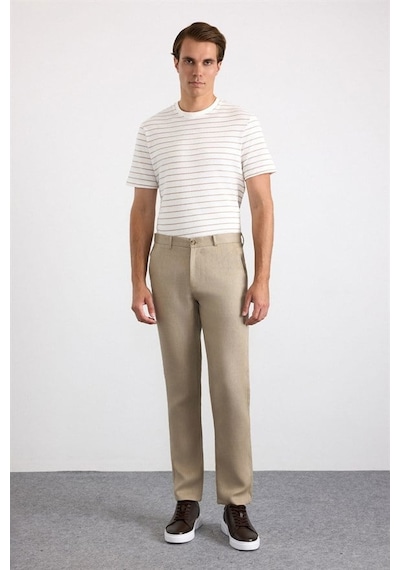 Süvari Bej Regular Düz Normal Bel Jogger Pantolon Pn2020500763-bj3