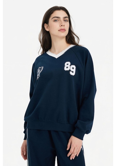 Defacto %100 Pamuk Oversıze Baskılı Sweatshirt G8034AX26SP