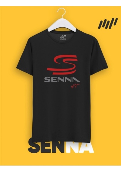 Startmore Ayrton Senna Imzalı Senna Logolu T-shirt Siyah