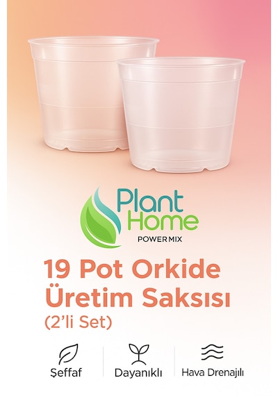 19 Pot Orkide Üretim Saksısı - Köklü Tropikal Bitkiler İçin Özel Üretim Saksısı