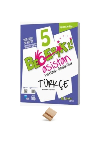 Becerikli Asistan 5. Sınıf Türkçe Haftalık Fasiküller + Telefon Standı