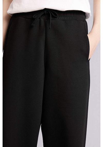 Defacto Baggy Fıt Basıc Düz Skuba Dalgıç Kumaş Pantolon G8157ax26spbk81 Siyah-bk81