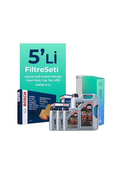 Bosch Citroen Jumper 2.0 Bluehdi Dizel Filtre Bakım Seti Liqui Moly Motor Yağlı (2015-2020) 5 Li -