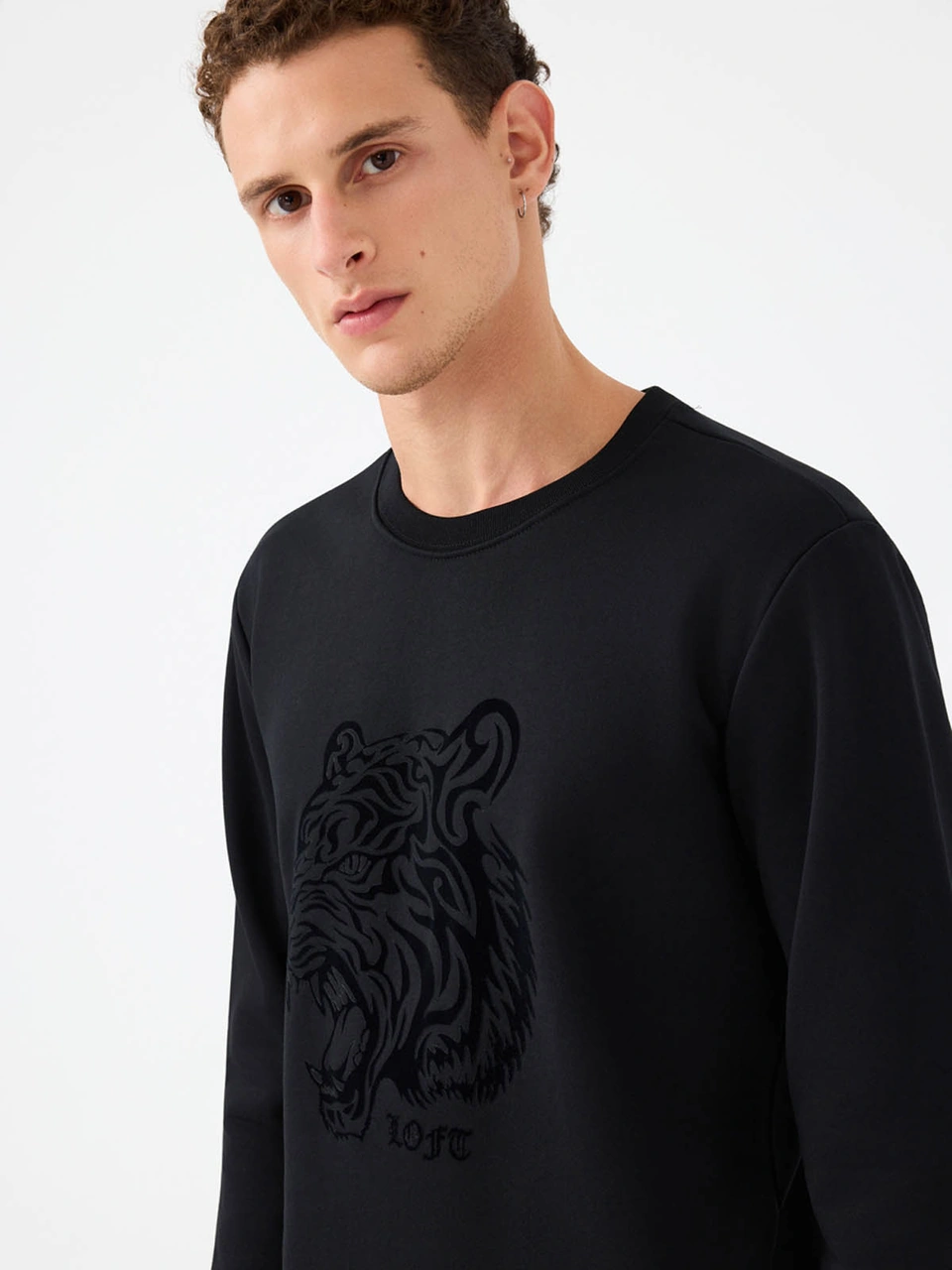 Loft Regular Fit Siyah Erkek Sweatshirt Lf2041394 Siyah