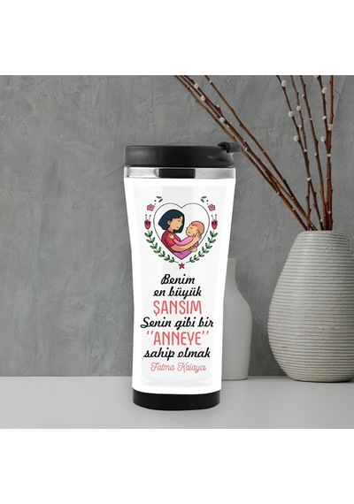Anneye En Büyük Şansım Termos Mug