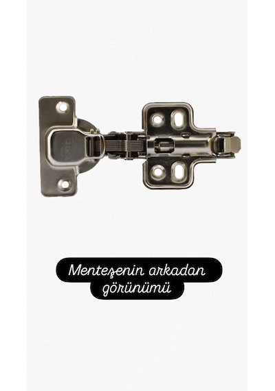 Meridyen Frenli Pistonlu Hidrolik Düz Menteşe Mutfak Vestiyer Kiler Dolabı Mobilya Kapakları Nikel Krom