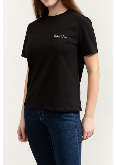 Calvin Klein Kadın Regular Fit Yuvarlak Yakalı %100 Pamuklu Kısa Kollu Siyah T-shirt Lv047e809g-ub1-12826 Siyah Calvin Klein Kadın Regular Fit Yuvarlak Yakalı %100 Pamuklu Kısa Kollu Siyah T-shirt Lv047e809g-ub1-12826 Siyah