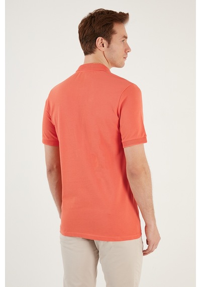 Buratti Pamuklu Regular Fit Düğmeli Erkek Polo Yaka T Shirt 5902739 Turuncu