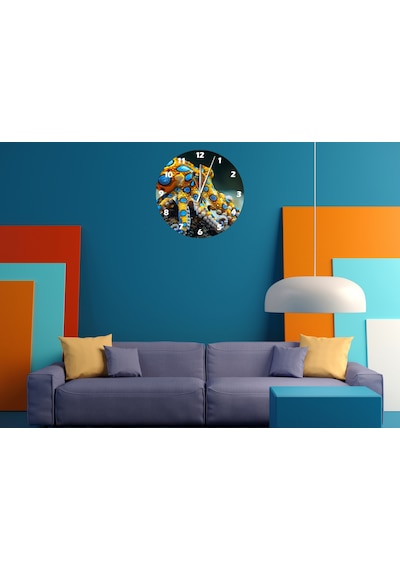 Ti-play Ahtapot Ve Renkler 30x30cm Akrilik Dekoratif Modern Duvar Saati ÇOk Renkli