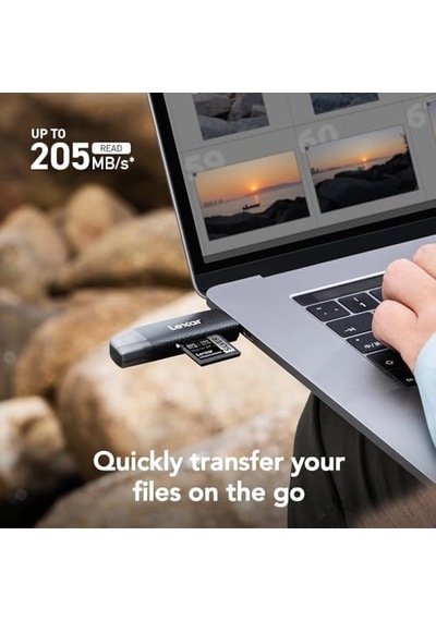 Çift Yuvalı Usb-a/c Okuyucu, 205mb/s&apos Ye Kadar Aktarım Hızı, Sd Ve Microsd Kartları Lrw310x-bnbng Destekler