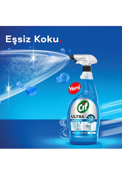 Cif Ultra Sprey Kireç Ve Pas Sökücü 750 Ml X 3 Adet 3'lü Set