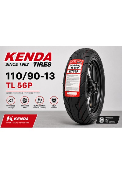 Kenda 110/90-13 Tl-56p Üretim 2007 Motorsiklet Dışlastik