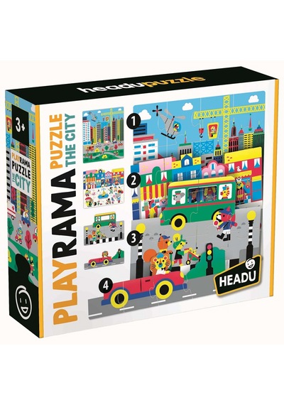Headu Playrama Puzzle The City 3-6 Yaş