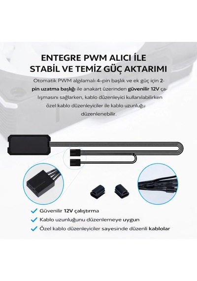 Daryun Dy-wl99 Wıreless 3x120mm Siyah Yüksek Kasa Fanı Fan 120mm