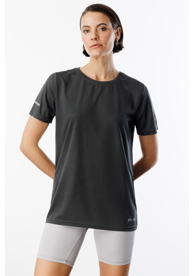 Genius Store Kadın Nem Emici Hızlı Kuruma Atletik Teknik Performans Spor T-shirt Drıfıt-kısakol Füme