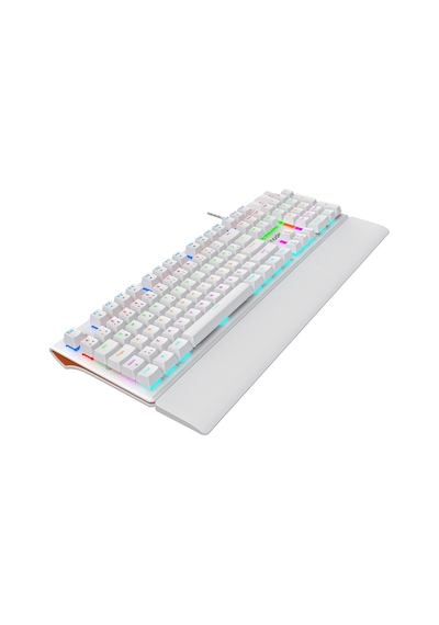 Nova Mk104 Rainbow Bilek Destekli Türkçe Fullanti-ghosting Mekanik Oyuncu Klavyesi Beyaz Blue Switch
