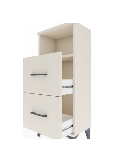 Arges Komodin Tek Raflı 2 Çekmeceli 44x30x106 Aytaşı-aytaşı Aytaşı