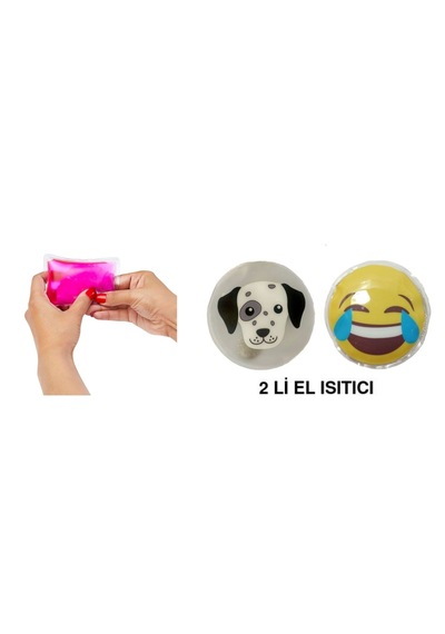Gülen Emoji,köpek Cep Sobası,el Isıtıcı,2 Adet Sıcak Su Torbası P